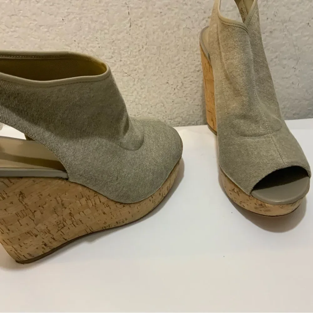 Stuart Weitzman Glover Stretch Wedge Sandal 10.5 M - Picture 4 of 10